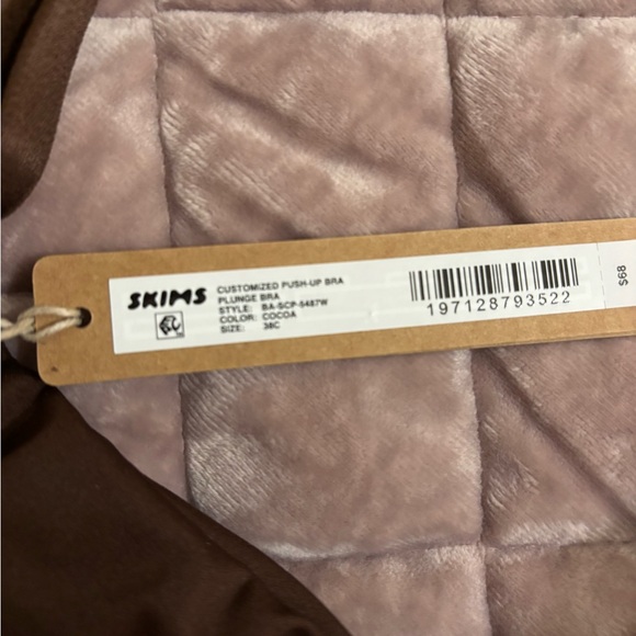 SKIMS Cocoa Push-up Bra - 38C - Picture 3 of 5